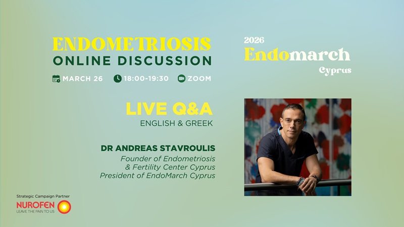 EndoMarch Cyprus 26 Mart'ta Endometriozis Hakkında Halka Açık Çevrimiçi Tartışma Düzenleyecek