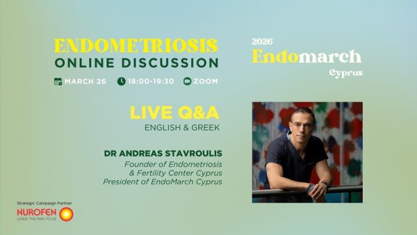 EndoMarch Cyprus 26 Mart'ta Endometriozis Hakkında Halka Açık Çevrimiçi Tartışma Düzenleyecek