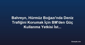Bahreyn, Hürmüz Boğazı'nda Deniz Trafiğini Korumak İçin BM'den Güç Kullanma Yetkisi İstedi; Fransa Rakip Tasarı Sundu