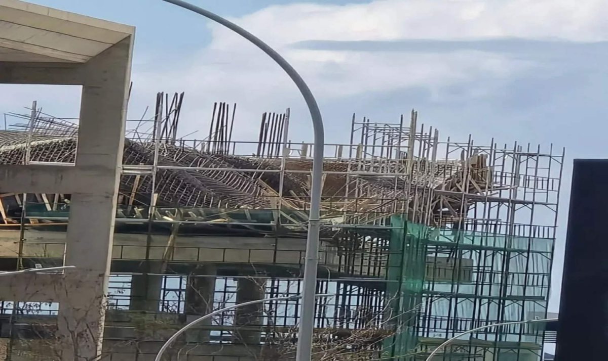 Limasol'da İnşaat Halindeki Binada Tavan Döşemesi Çöktü, Yaralanan Olmadı