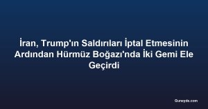 İran, Trump'ın Saldırıları İptal Etmesinin Ardından Hürmüz Boğazı'nda İki Gemi Ele Geçirdi