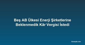 Beş AB Ülkesi Enerji Şirketlerine Beklenmedik Kâr Vergisi İstedi