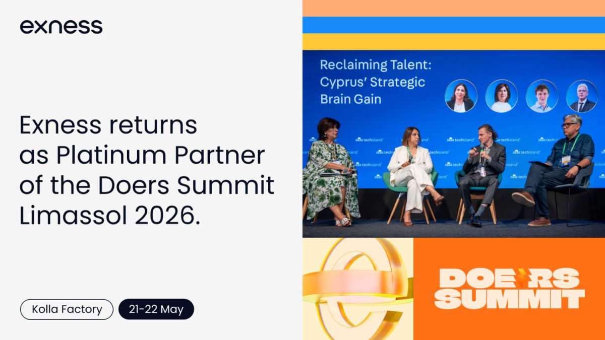 Exness, Doers Summit Limassol 2026'ya Platin Partner Olarak Geri Dönüyor