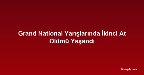 Grand National Yarışlarında İkinci At Ölümü Yaşandı