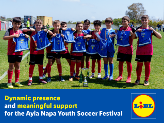 Lidl Cyprus, Ayia Napa Gençlik Futbol Festivali'ne Platin Sponsor Olarak Destek Verdi