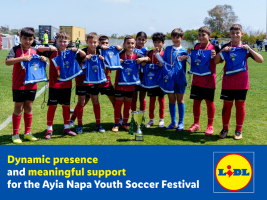 Lidl Cyprus, Ayia Napa Gençlik Futbol Festivali'ne Platin Sponsor Olarak Destek Verdi