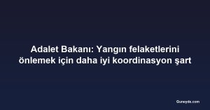 Adalet Bakanı: Yangın felaketlerini önlemek için daha iyi koordinasyon şart