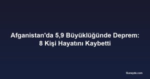 Afganistan'da 5,9 Büyüklüğünde Deprem: 8 Kişi Hayatını Kaybetti