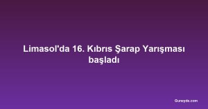 Limasol'da 16. Kıbrıs Şarap Yarışması başladı