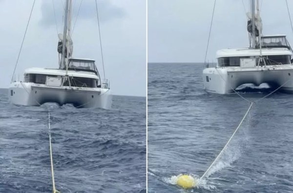 78 yaşındaki yelkenli kullanıcısı Ayia Napa açıklarında kayalardan bir metre uzakta kurtarıldı