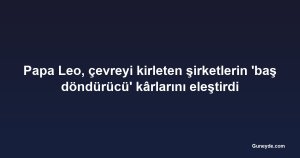 Papa Leo, çevreyi kirleten şirketlerin 'baş döndürücü' kârlarını eleştirdi