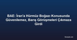 BAE: İran'a Hürmüz Boğazı Konusunda Güvenilemez, Barış Görüşmeleri Çıkmaza Girdi