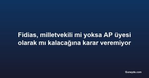 Fidias, milletvekili mi yoksa AP üyesi olarak mı kalacağına karar veremiyor