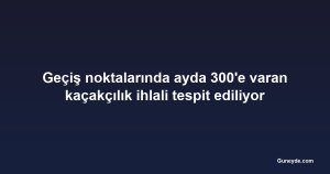 Geçiş noktalarında ayda 300'e varan kaçakçılık ihlali tespit ediliyor