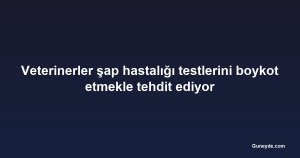 Veterinerler şap hastalığı testlerini boykot etmekle tehdit ediyor