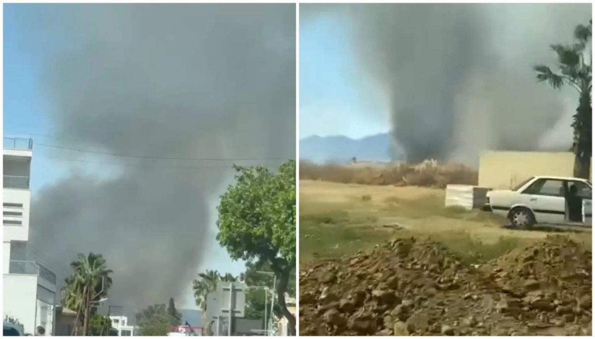 Lefkoşa Kaymaklı Ara Bölgesinde Büyük Yangın Çıktı