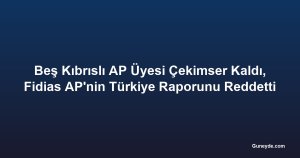 Beş Kıbrıslı AP Üyesi Çekimser Kaldı, Fidias AP'nin Türkiye Raporunu Reddetti