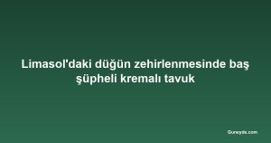 Limasol'daki düğün zehirlenmesinde baş şüpheli kremalı tavuk