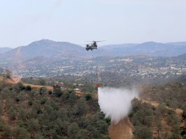 İngiliz Üslerindeki Chinook Helikopterleri Yangınla Mücadeleye Hazır