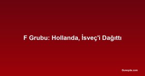F Grubu: Hollanda, İsveç'i Dağıttı