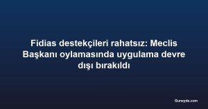 Fidias destekçileri rahatsız: Meclis Başkanı oylamasında uygulama devre dışı bırakıldı