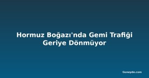 Hormuz Boğazı'nda Gemi Trafiği Geriye Dönmüyor