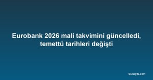 Eurobank 2026 mali takvimini güncelledi, temettü tarihleri değişti