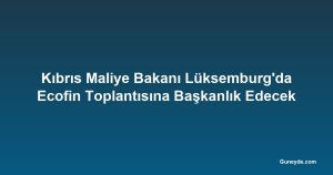 Kıbrıs Maliye Bakanı Lüksemburg'da Ecofin Toplantısına Başkanlık Edecek