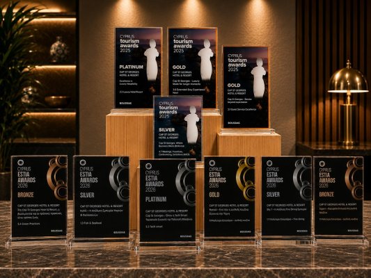 Cap St Georges, Kıbrıs Turizm Ödülleri 2025 ve Kıbrıs Estia Ödülleri 2026'da Parlıyor