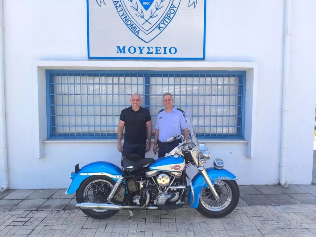 Kıbrıs Polis Müzesi'nde Tarihi Harley-Davidson Motosiklet 50 Yıl Sonra Restore Edildi