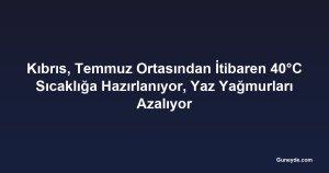 Kıbrıs, Temmuz Ortasından İtibaren 40°C Sıcaklığa Hazırlanıyor, Yaz Yağmurları Azalıyor