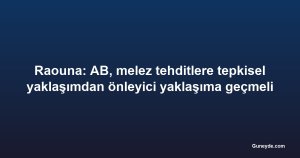 Raouna: AB, melez tehditlere tepkisel yaklaşımdan önleyici yaklaşıma geçmeli