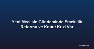 Yeni Meclisin Gündeminde Emeklilik Reformu ve Konut Krizi Var