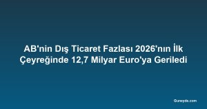 AB'nin Dış Ticaret Fazlası 2026'nın İlk Çeyreğinde 12,7 Milyar Euro'ya Geriledi