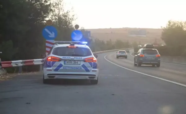 Mağusa-Larnaka Otoyolunda Yoğun Trafik