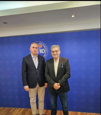Tarımsal Ödemeler Komiseri Andreas Kyprianou, DIKO Lideri Nikolas Papadopoulos ile Çiftçi Desteğini Görüştü