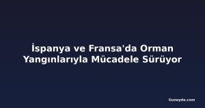İspanya ve Fransa'da Orman Yangınlarıyla Mücadele Sürüyor