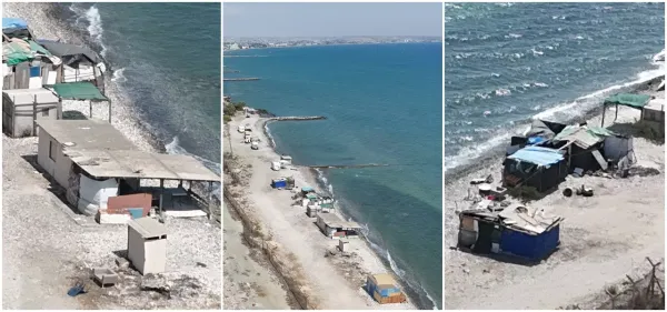 Larnaka'da İşgalciler Sahili Özel Tatil Kampına Çevirdi