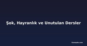Şok, Hayranlık ve Unutulan Dersler