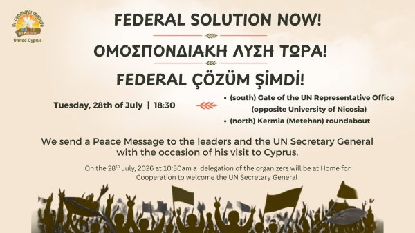 Barış Girişimi, Guterres Ziyareti Sırasında İki Toplumlu Gösteri Planlıyor