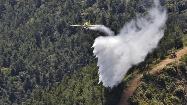 Kıbrıs, Fransa'daki Büyük Orman Yangınlarına Yardım İçin İki Yangın Söndürme Uçağı Gönderiyor