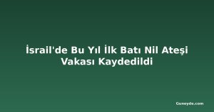 İsrail'de Bu Yıl İlk Batı Nil Ateşi Vakası Kaydedildi
