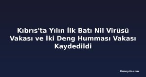 Kıbrıs'ta Yılın İlk Batı Nil Virüsü Vakası ve İki Deng Humması Vakası Kaydedildi