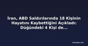 İran, ABD Saldırılarında 18 Kişinin Hayatını Kaybettiğini Açıkladı: Düğündeki 4 Kişi de Ölenler Arasında