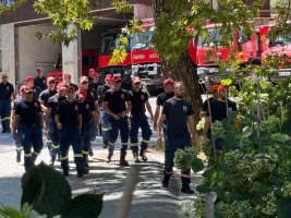 Yunan yangın söndürme ekibi Kıbrıs'ta ilk gerçek operasyona katıldı