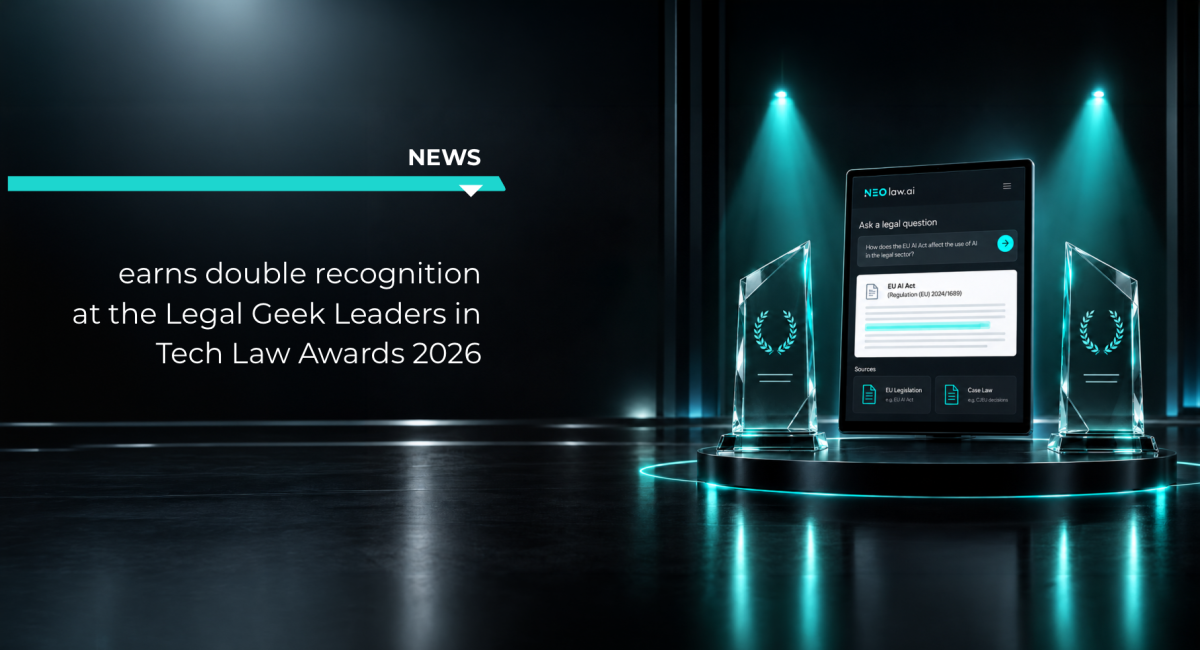 Neolaw.ai Legal Geek Leaders in Tech Law Awards 2026'da iki kategoride aday gösterildi