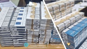 Baf Havalimanı'nda 29 koli gümrüksüz sigarayla yakalanan yolcular