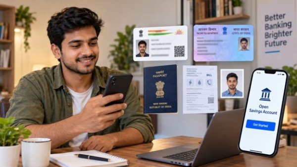 PAN ve Aadhaar ile çevrimiçi anında banka hesabı nasıl açılır