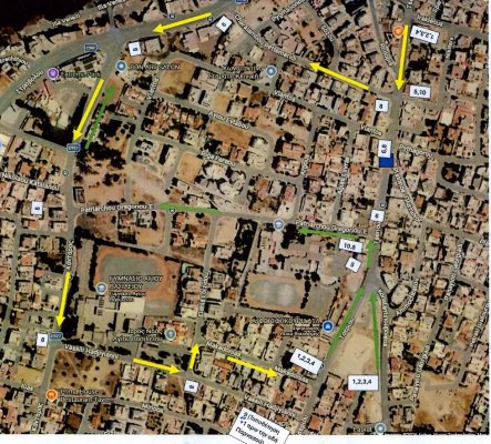 Strovolos'ta Tseriou Caddesi'nin bir bölümü perşembe gününden itibaren üç gün süreyle trafiğe kapanacak
