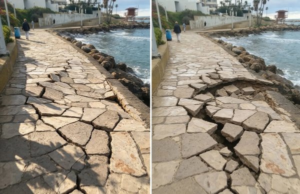 Baf'ta Almyra Otel altındaki yaya yolu için uyarı: Onarım gelecek hafta başlıyor